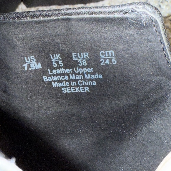 Naya Seeker black leather wedge sandal high heels, size 7.5 - Picture 12 of 13